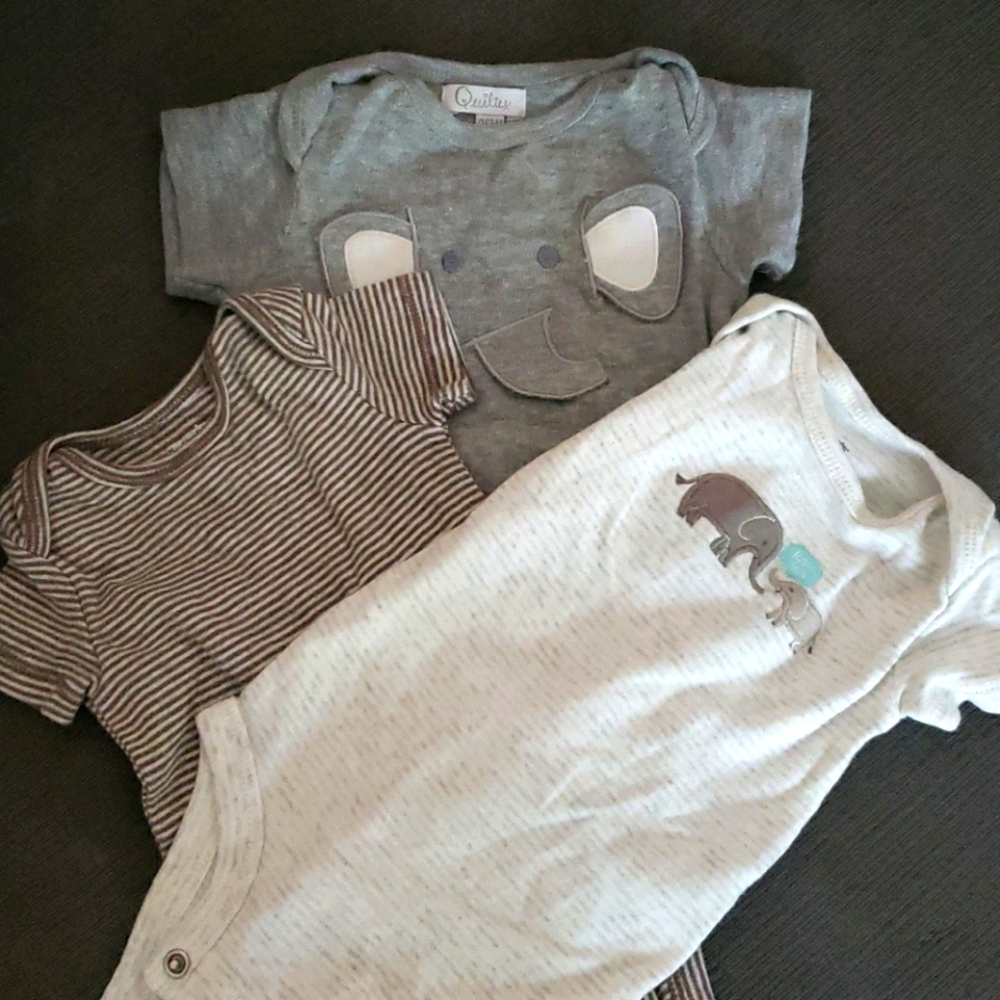 3 month elephant onsies